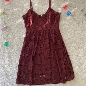 Cocktail Party Dress in burgundy